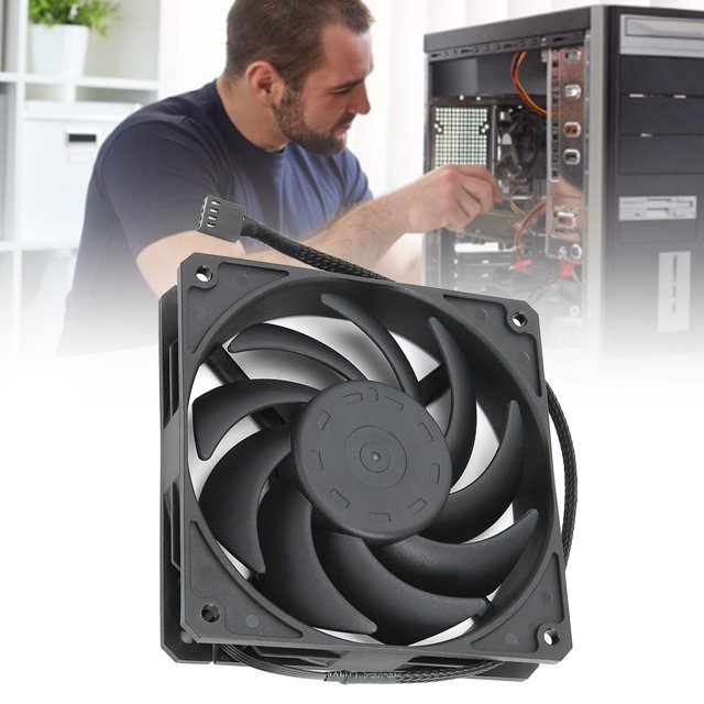 CPU Refroidissement, Ventilateur de Refroidissement 12cm 2400RPM Ventilateur de Refroidissement pour Ordinateur Système de Refroidissement PC Haute Performance
