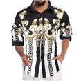 thumbnail image 2 of Pompotops 3D Digital Printing Fashion Trend Button Long Sleeve Men's Shirt on Sale, 2 of 8