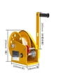 thumbnail image 1 of 1200/1800/2600LB Two-way Self-locking Small Hand Windlass With Automatic Brake Manual Winch Tractor Winch Portable Whinches ,Powerful Pulling Performance, 1 of 7