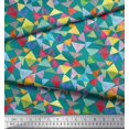 thumbnail image 2 of Soimoi Georgette Viscose Fabric Triangle Geometric Decor Fabric Printed Yard 42 Inch Wide, 2 of 3