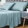 thumbnail image 2 of Bamboo Sheets Set of 4 - Rayon from Bamboo Cooling Bed Sheets, 16" Deep Pocket Fitted Sheet for Hot Sleepers, Queen Size Soft Wrinkle-Resistant Bedding, 2 of 9