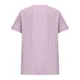 thumbnail image 4 of Timegard Plus Size Tops for Women Round Neck Short Sleeve Button Lightweight Blouse Casual Loose Tops, 4 of 5