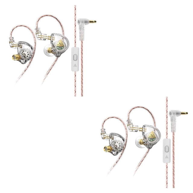 QualitChoice AK6 PLUS Écouteurs Filaires Oreillette à Réduction de Bruit Casque avec Embouts Blancs avec Micro 2 Ensembles