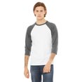 thumbnail image 1 of Bella + Canvas Unisex 3/4-Sleeve Baseball T-Shirt, 1 of 1