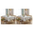 thumbnail image 3 of Baohd Durable And Easy To Wash Tablecloth With Vintage Style Rectangular Table Tablecloth Cotton Dining Tablecloth Table Cover linen 100*140CM 2Set, 3 of 6