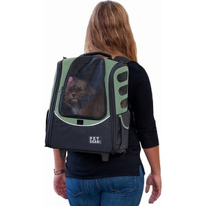Pet Gear I-GO2 Rouleau Sac à dos Transporteur Siège de voiture pour chats/chien Mesh Ventilation inclus Tether Telescoping Poignée de rangement 4 Modèles 6 Couleurs
