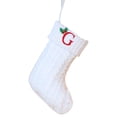 thumbnail image 2 of Boovnll Christmas Stockings with Letters, 8" Knitted Personalized Large White Christmas Stocking Cuff for Holiday Xmas Tree Fireplace Party Decor Ornaments, Christmas Decorations, 2 of 2