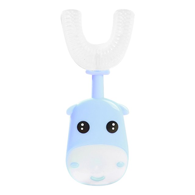 Children'S U-Shaped Toothbrush Silicone Toothbrush Baby Silicone Toothbrush,Blue Manual Toothbrush