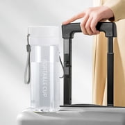 pstuiky Large Capacity Sports Water Bottle Portable Tumbler with Tea Infuser Leak-Proof & Slip-Resistant Frosted Plastic 400Ml/600Ml/800Ml Options
