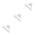 thumbnail image 3 of maskred Pinces à Griffes Mode Grand Style Simple Pratique Style Simple Robuste Accessoires Exquis Barrettes pour Femmes Argent/arc 3Ensemble, 3 of 6