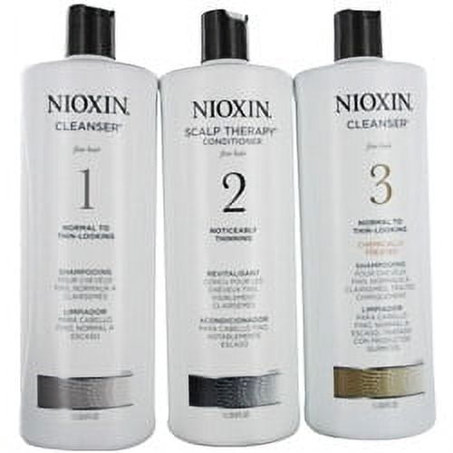 NIOXIN by Nioxin SET-3 PIECE FULL KIT SYSTEM 4 WITH CLEANSER SHAMPOO 5 OZ & SCALP THERAPY CONDITIONER 5 OZ & SCALP TREATMENT 1.7 OZ