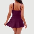 thumbnail image 5 of FcBaudy Womens Swimsuits One Piece Swimsuit Women Plus Size Swimsuit for Women Tankini Swimsuits for Women Women Solid Color Backless Strap Bikini Swimsuit Mesh Bikini Set Women Nylon Swimsuit, 5 of 5