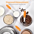 thumbnail image 4 of U-Taste 18/8 Stainless Steel Measuring Cups and Spoons Set: 10 Pieces Metal Stacking Kitchen Baking Cooking Food Measure Set 5 Cups 5 Spoons with Strengthened Weld Joints (Orange), 4 of 10