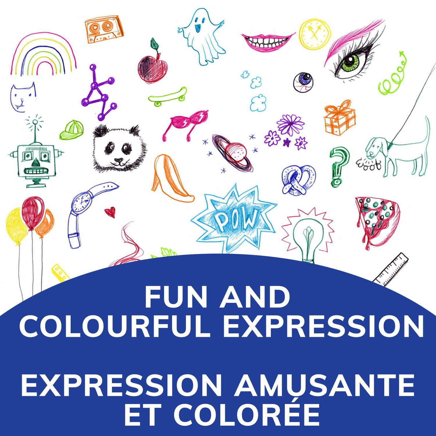Stylo-bille rétractables BIC 4 couleurs Original et Mode, pointe moyenne (1,0 mm), paquet de 3, stylo-bille rétractable avec encre de couleur durable