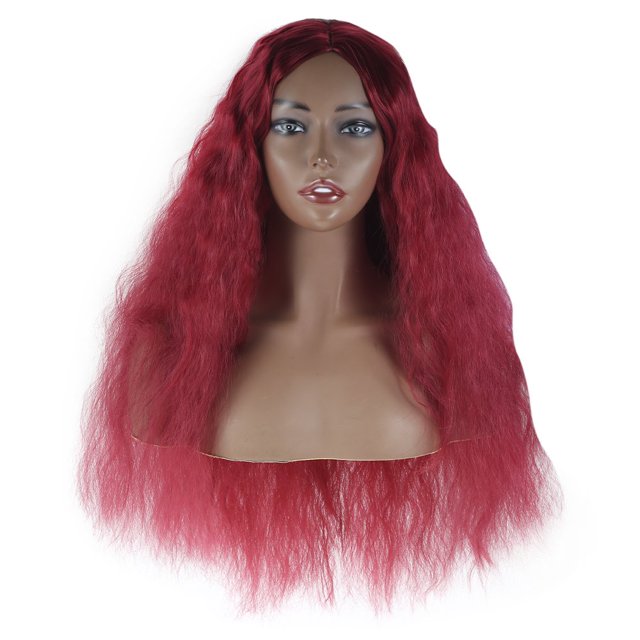 Peruvian Curly Human Hair Wig African Wavelet 39 Inch Adjustable Wigs for Women 52-58 cm Head Circumference