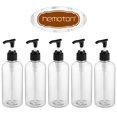 thumbnail image 2 of Transparent Plastic Pump Dispenser Bottles for Shampoo and Soap Refillable with Good Sealing No Leakage 5pcs, 2 of 8