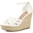 thumbnail image 1 of BLISSFUL STEP Sandales Compensées Espadrilles à Talon Compensé pour Femmes, 1 of 6