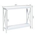 thumbnail image 4 of Giantex  Console Table, Sofa Side Table w/Heavy-Duty Support & X-Shaped, Narrow Accent Entryway Table, White, 4 of 8