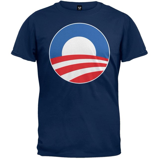 Obama Rising Sun Logo Navy T-Shirt