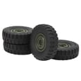 thumbnail image 1 of Pneus RC, Poignée Forte Professionnelle Facile à Installer Roues de Voiture RC 4pcs pour Voiture RC Kaki, Vert, 1 of 8