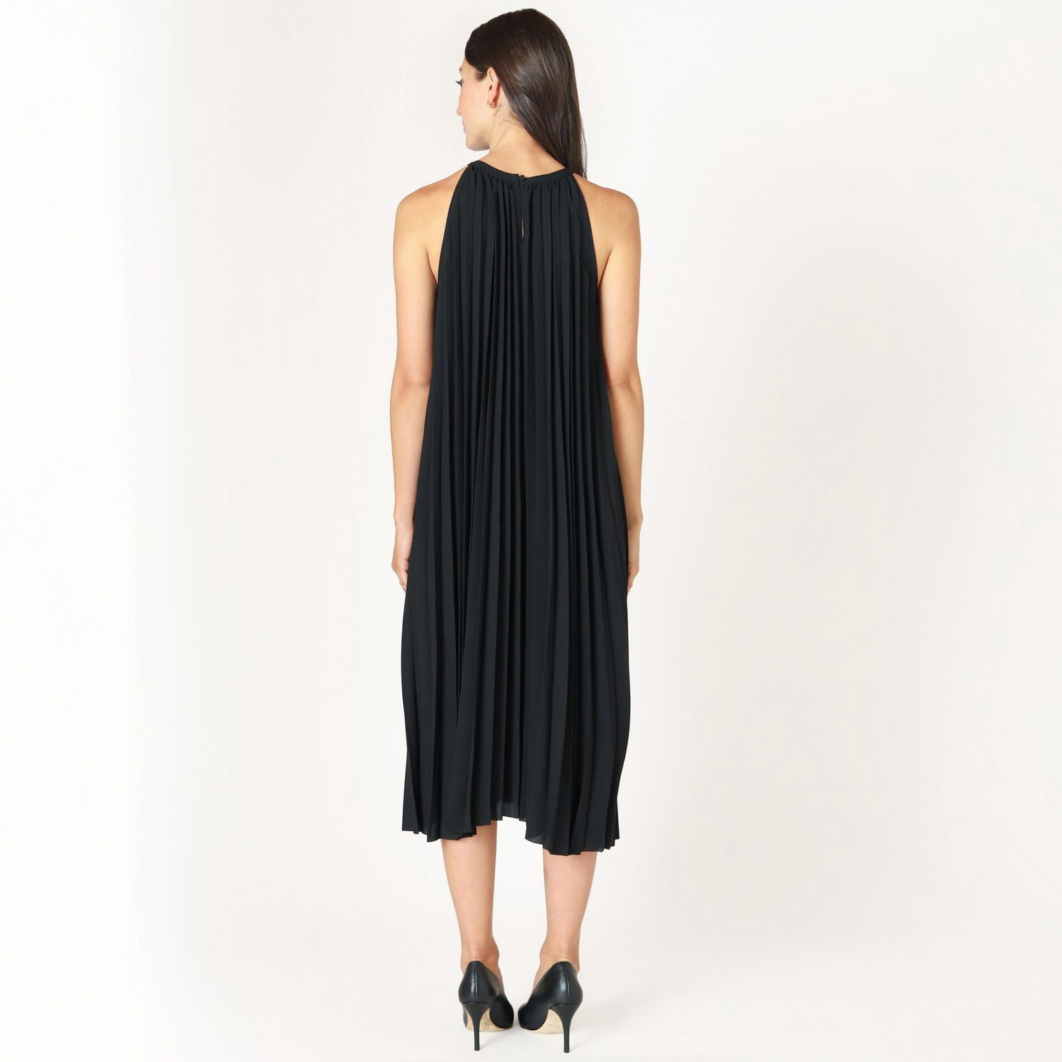 Devoted, Pleated Halter Dress, Sizes XS-XL