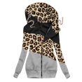 thumbnail image 1 of Ruimatai Women's Solid Stitching Drawstring Hooded Slim Fashion Jacket Coat Outwear, 1 of 3