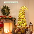 thumbnail image 2 of Costway 6 FT Whimsical Christmas Tree with Bendable Top, 290 Branch Tips, 120 LED Lights, 2 of 10