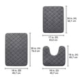thumbnail image 2 of Mainstays Memory Foam Bath Mat Set Grey, 2 of 5