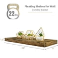 thumbnail image 4 of Sorbus Wall Mounted Floating Shelves for Wall Décor - Large 24 Inch, 3 Pack, Rustic Brown, 4 of 6