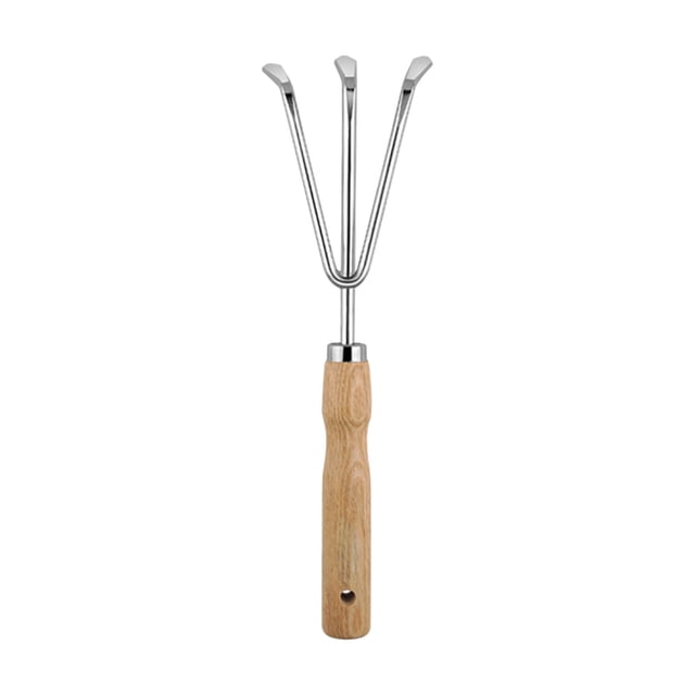 Wooden Handle Stainless Steel Garden Planting Tools For Growing Vegetables Growing Flowers And Pulling Weeds Household Shovel Rake