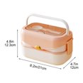 thumbnail image 3 of Yhmxh Lunch Box for Women/Men Meal Prep Containers Double Compartmentalized Handle Lunch Box Large Capacity High Appearanceplastic Lunch Box with Spork Lunch Holder, 3 of 8