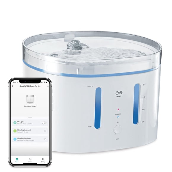 Geeni PetConnect Dog Fountain UV Sterilized Circulation Water Fuction