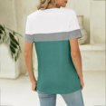 thumbnail image 4 of T-shirt à Manches Courtes pour Femmes, Mode Décontractée, Imprimé Galaxie Astral, Col en V, 4 of 9