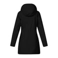 thumbnail image 5 of EGNMCR Womens Plaid Shacket Jacket, Long Sleeve Button Down Fleece Hooded Jackets, Warm Coat Women Solid Color Rain Jacket Outdoor Hooded Windproof Loose With Pocket Coat Womens jacket, 5 of 5