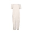 thumbnail image 5 of LOVZFMLL Women's Jumpsuit, Solid Color Off Shoulder Short Sleeve Loose Jumpsuit White, L, 5 of 5