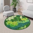 thumbnail image 4 of EGNMCR Bath Rugs,Outdoor Rug Round Green Moss Carpet, Imitation, Floor Mat For Bedroom And Living Room, Non-Slip Balcony Hanging Basket Floor Mat, Bedside Blanket For Bedroom round rug, 4 of 7