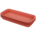 thumbnail image 1 of Miangastore 4Pcs Rectangular Plant Saucers Plastic Plant Saucers Planter Drip Tray Flower Pot Saucers, 1 of 8