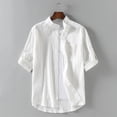 thumbnail image 2 of Timegard Womens Summer Tops Plus Size Short Sleeve Button down Lightweight Casual Tops Basic Shirts, 2 of 5