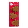 thumbnail image 3 of Holiday Time 3-Pack Bag Clips, Gingerbread Cookie, Brown, 3 of 9