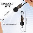thumbnail image 4 of 3Pack Retractable Keychain Heavy Duty Retractable Lanyard Badge Holder Retractable Clip Retractable Key Ring Key Holder, 4 of 7