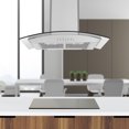 thumbnail image 2 of Ancona 30 in. Convertible Island Glass Canopy Range Hood in Stainless Steel, 2 of 6