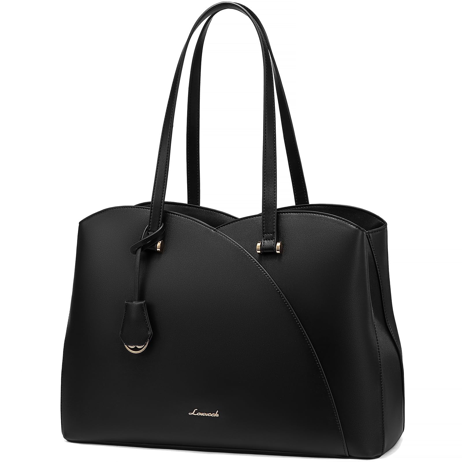 LOVEVOOK Laptop Tote Bag for Women, Work Bags Laptop Bag Teacher Tote Bag, Leather Computer Bag Large Purses Handbag Professional Briefcase,