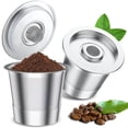 thumbnail image 1 of QIPOPIQ Reusable K Cups Coffee Pod Filters for Single Cup Coffee Makers, Universal Refillable KCups, K-cups Reusable Filter, 1 of 7