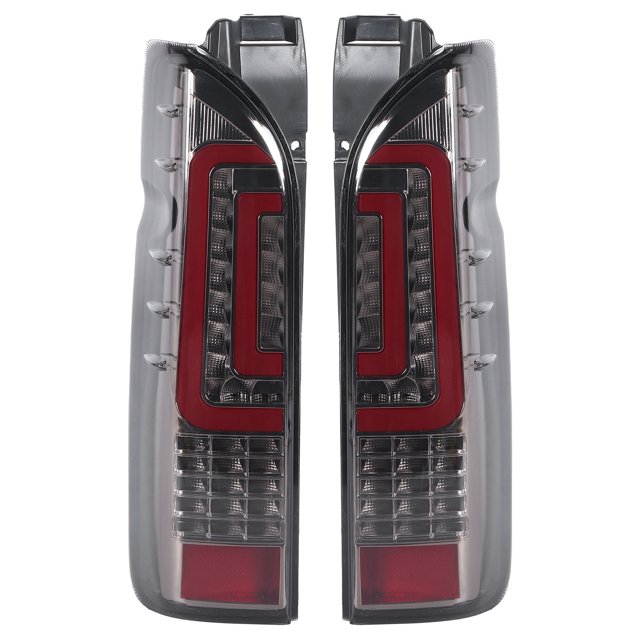 Tail Light Assembly Full Tail Lights Led Rear Reverse Light Led Parking Light Rear Turn Signal Lamp Pair LED Taillights Assembly Quadrate Tail Lamp Fit For Hiace 200 Van 2005-2017