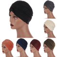 thumbnail image 2 of Women Bright Silk Wrinkle Muslim Headwrap Turban Bonnet Hat Inner Hijab Cap, 2 of 10