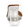 thumbnail image 3 of BLISSFUL STEP Women's Clear Platform Blocked Heel Slides Sandals, 3 of 7