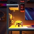 thumbnail image 4 of Bestier 44 inch Reversible Computer Desk with LED Lights Gaming Desk with 4 Tier Shelves Adults, 4 of 9