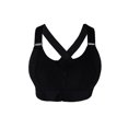 thumbnail image 1 of Langgg Front Zipper Sports Bra Comfortable Compression Fit Gym Athletic Support Breathable Sports Bras Vest Black M, 1 of 6
