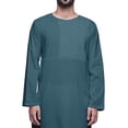thumbnail image 2 of Atasi Kurta Long Asymétrique Indien pour Homme, Kurta Uni à Col Rond, Tenue de Fête, 2 of 5