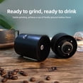 thumbnail image 2 of Mistaha Portable Ceramic Burr Coffee Grinder with Infinite Coarseness Adjustment and Auto Shut-off Feature - 25g Bean Hopper, 120ml Powder Container, Type-C Charging, White - Rechargeable Coffee Mill, 2 of 6